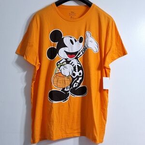 NWT Disney Mickey Mouse Halloween Skeleton Unisex Graphic Tshirt,Size 3XL(54/56)